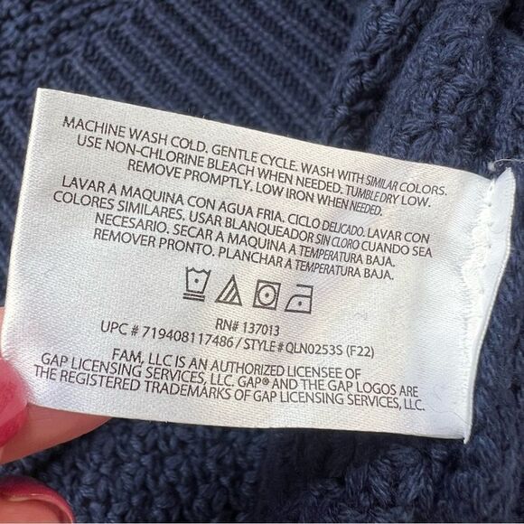 Gap NWT Textured Midnight Navy Crew Neck Sweater Size XL - Picture 14 of 14